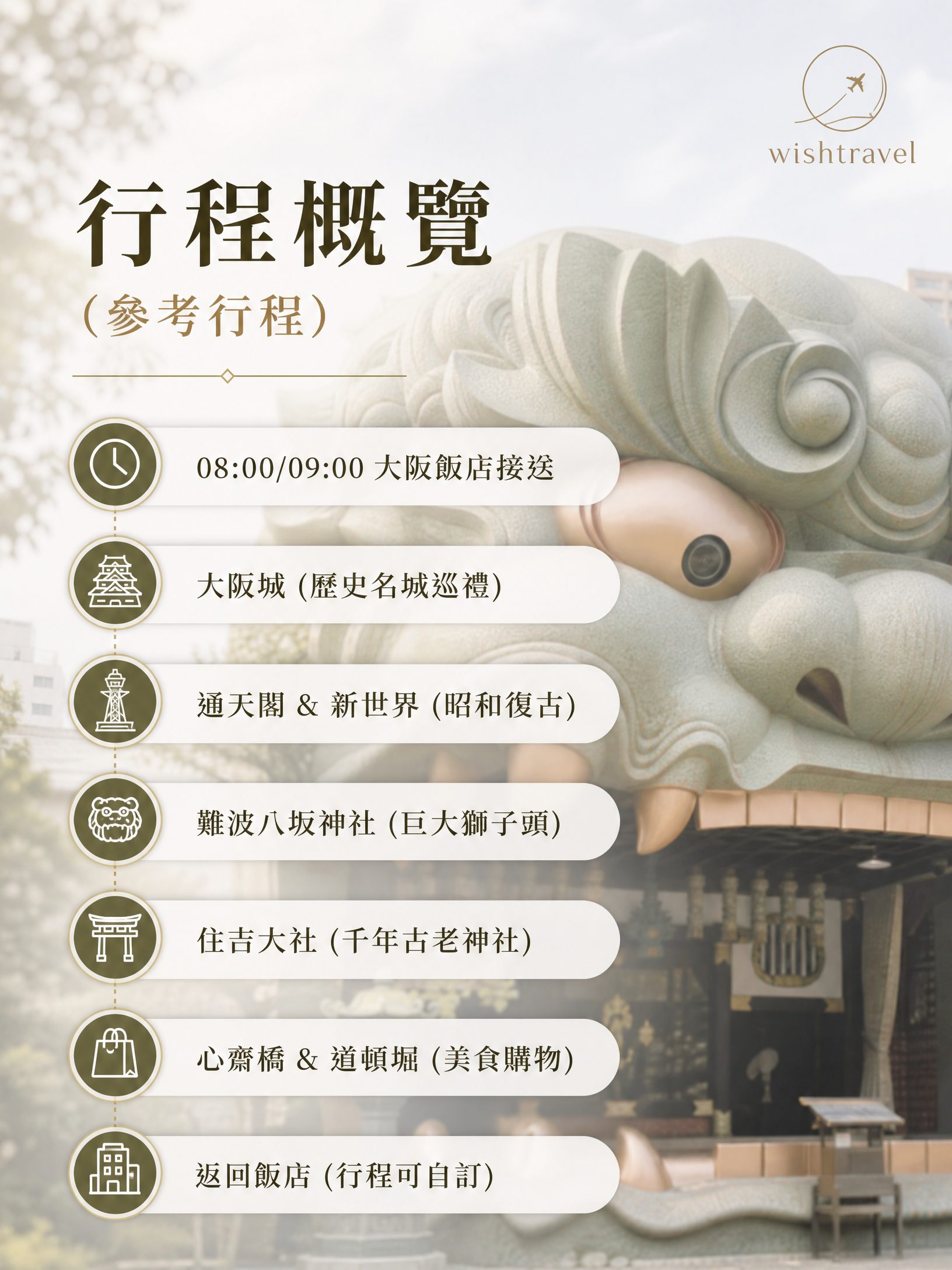大阪私人包車一日遊(可自訂行程,飯店接送):圖片 2