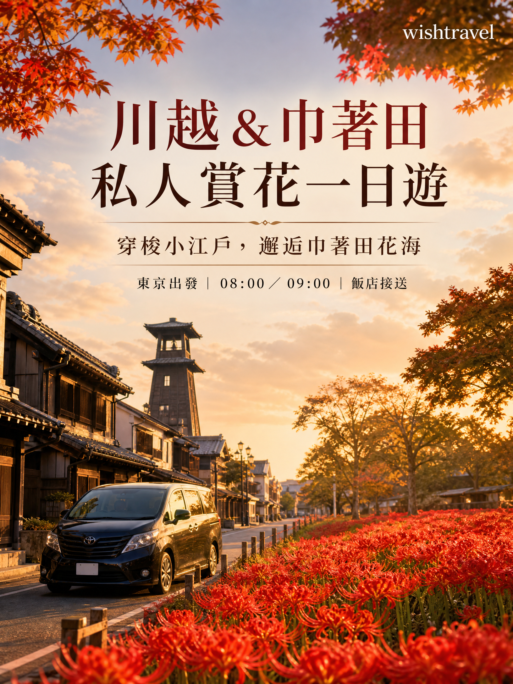 東京出發川越&巾著田私人包車賞花一日遊